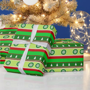 Papel de regalo con patrón de suéter feo de Navida