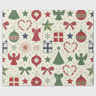 Papel de regalo con patrón festivo navideño adorab