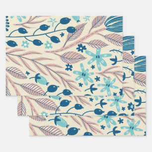 Papel de regalo con patrón floral botánico caprich