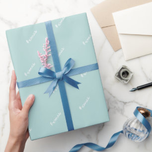 Papel de regalo con patrón moderno azul y blanco d