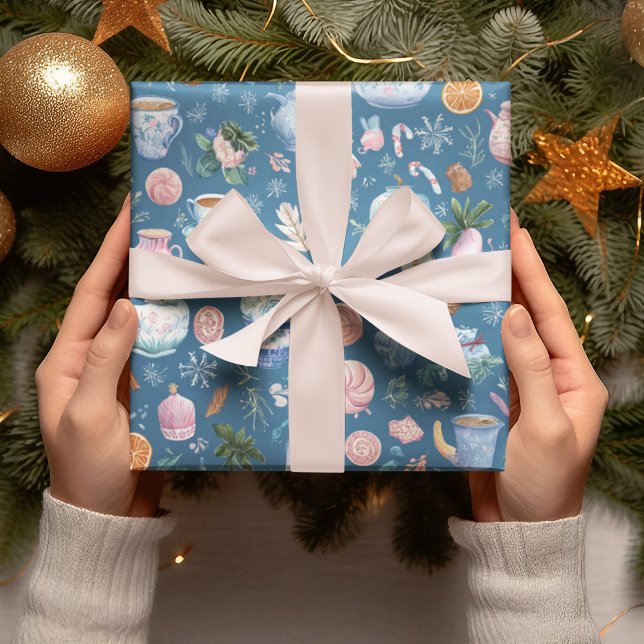Papel de regalo con patrón navideño caprichoso  (Subido por el creador)