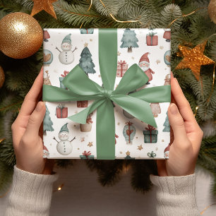 Papel de regalo con patrón navideño pastel caprich