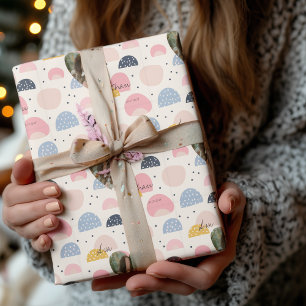 Papel de regalo con patrón pastel personalizado co
