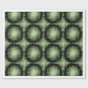 Papel de regalo con patrón radial verde oscuro abs