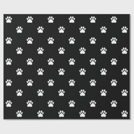 Papel de regalo con patrón simple de huellas de pa