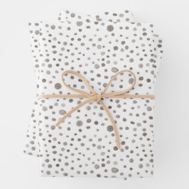 Papel de Regalo con Puntos de Acuarela Confeti de 