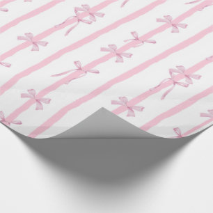 Papel de regalo con raya de cinta rosa lindo