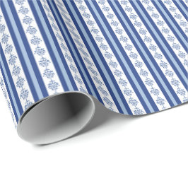 Papel de regalo con rayas de palmetto impresas en
