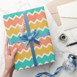 Papel de regalo con rayas medianas de chevron colo