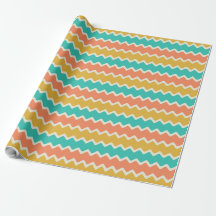 Papel de regalo con rayas medianas de chevron colo