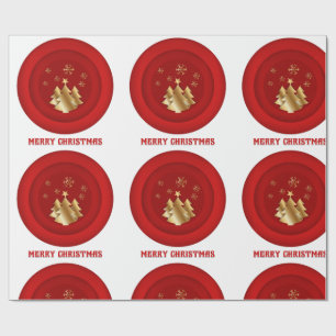Papel de regalo con sello de cera de Navidad Rojo 