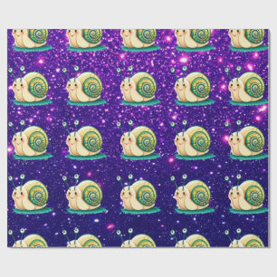 Papel de Regalo con Tema de Caracol Encantador
