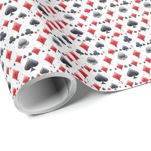 Papel de regalo con tema de cartas de póquer (Esquina del rollo)
