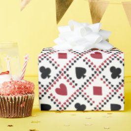 Papel de regalo con tema de cartas de póquer
