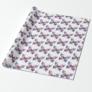 Papel de regalo con tema de mariposas