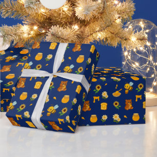 Papel de regalo con tema de miel