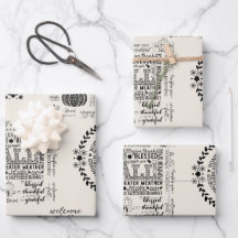 Papel de regalo con vibraciones de otoño Hojas de 
