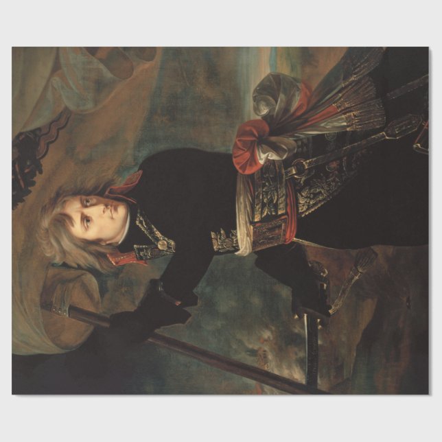 Papel De Regalo Concentración de Napoleón Bonaparte en la batalla  (Superficie plana)