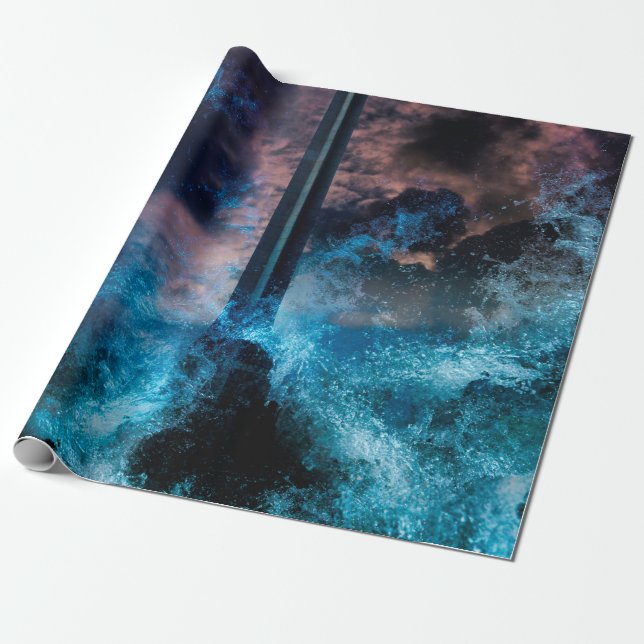 Papel De Regalo Concepto de arte en el concepto de "tsunami de Ban (Desenrollado)