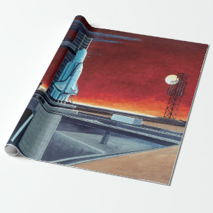 Papel De Regalo Concepto de plataforma de lanzamiento de luna llen