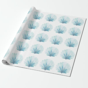 Papel De Regalo Concha costera de vieira Aqua