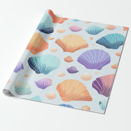 Papel De Regalo Conchas Marinas Coloridas