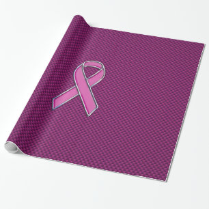 Papel De Regalo Conciencia sobre la cinta rosa Fuchsia Carbon Fibr