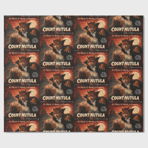 Papel De Regalo Conde Nutula Parodia Retro de Película
