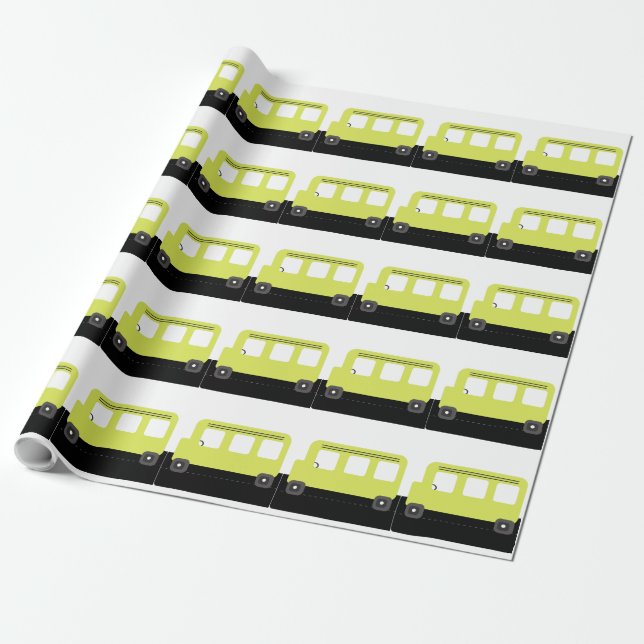 Papel De Regalo Conductor de Autobús Escolar Confeti Amarillo Maes (Desenrollado)