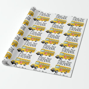 Papel De Regalo Conductor de bus escolar