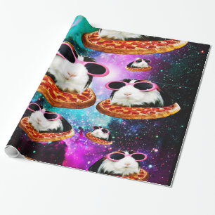 Papel De Regalo Conejillo de Indias divertido del espacio