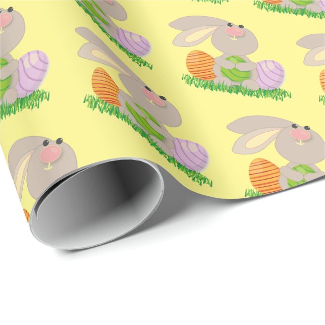 Papel de regalo conejito de Pascua adorable (Esquina del rollo)