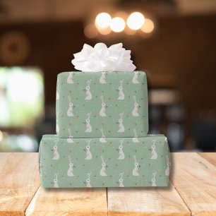 Papel De Regalo Conejito de Pascua adorable y patrón de zanahoria
