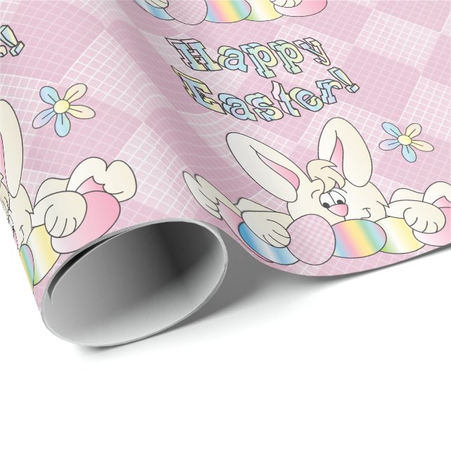 Papel De Regalo Conejito de pascua feliz (Esquina del rollo)