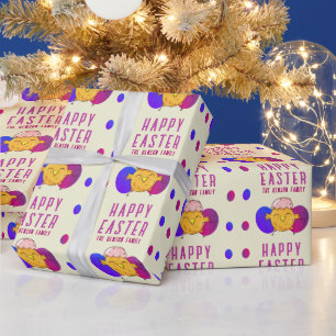 Papel De Regalo Conejito de Pascua lindo y huevos Feliz Fiesta de 