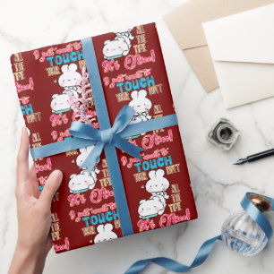 Papel De Regalo Conejito Divertido y Lindo Solo Quiero Tocar Tu Tr