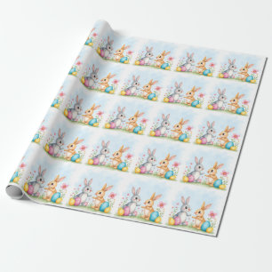 Papel De Regalo Conejitos de Pascua Lindos y Hermosos Colección Mo