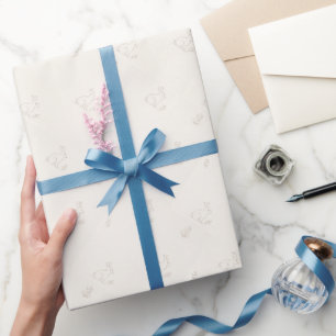 Papel De Regalo Conejitos suaves de Pascua Patrón minimalista de p