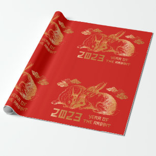 Papel De Regalo Conejo Año Nuevo Lunar Zodiac Chino
