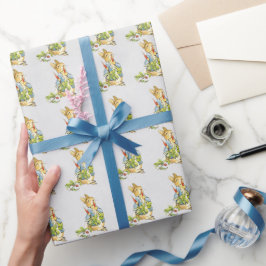 Papel De Regalo Conejo clásico comiendo una zanahoria