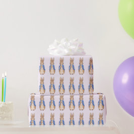 Papel De Regalo Conejo clásico con chaqueta azul