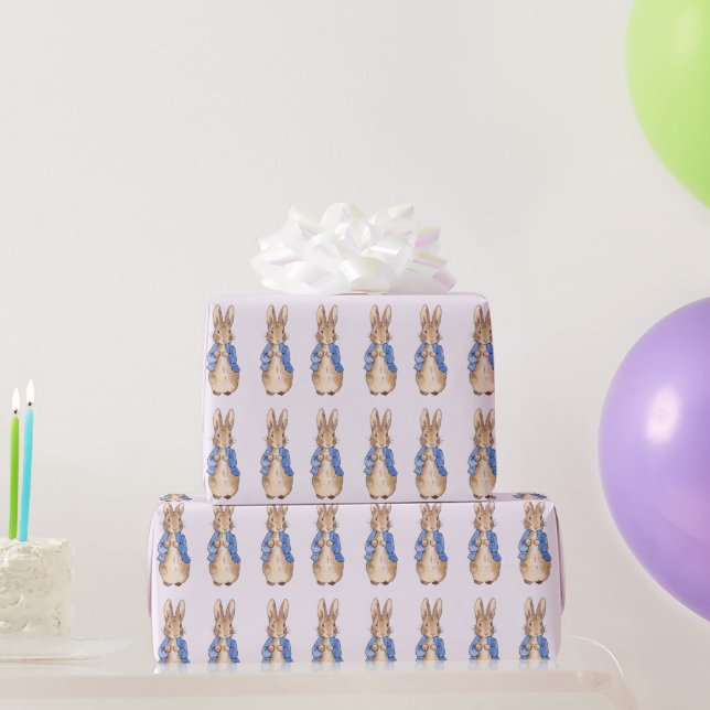 Papel De Regalo Conejo clásico con chaqueta azul (Regalos de fiesta)