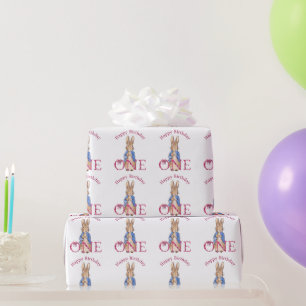 Papel De Regalo Conejo clásico con chaqueta azul