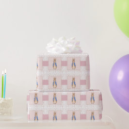 Papel De Regalo Conejo clásico con chaqueta azul