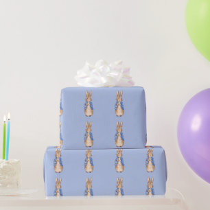 Papel De Regalo Conejo clásico con chaqueta azul