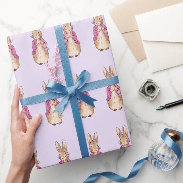 Papel De Regalo Conejo clásico con chaqueta rosa (Regalar)