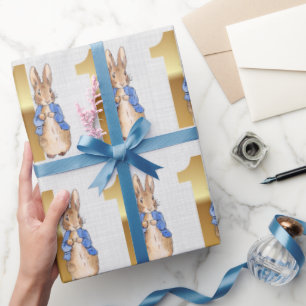 Papel De Regalo Conejo clásico cumpleaños 1 