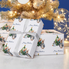 Papel De Regalo Conejo clásico de Navidad