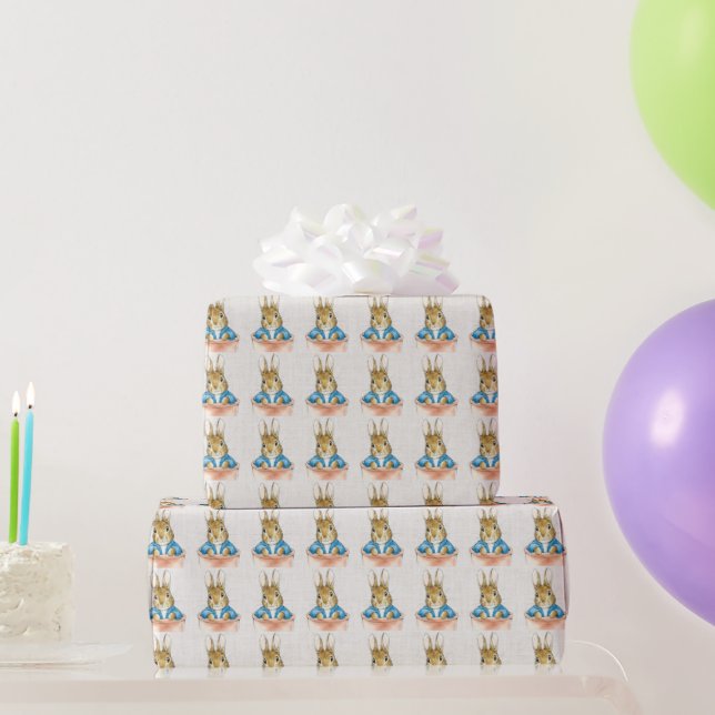 Papel De Regalo Conejo clásico sentado en maceta (Regalos de fiesta)