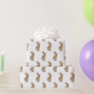 Papel De Regalo Conejo Conejo Conejo Conejo Cutáneo En Blanco